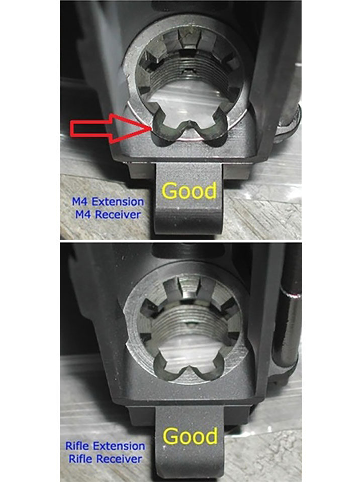 Rifle Extension VS M4 Extension Rifle Extension VS M4 Extension